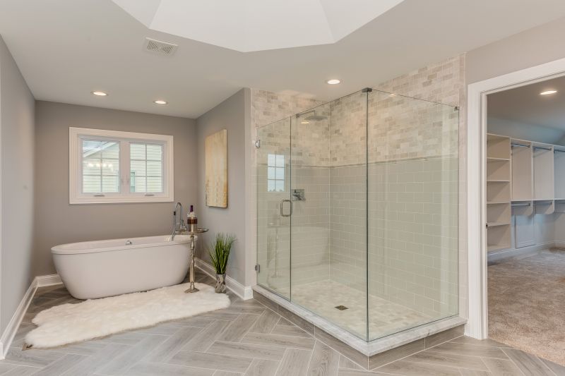 Glass and Tile Combination Shower